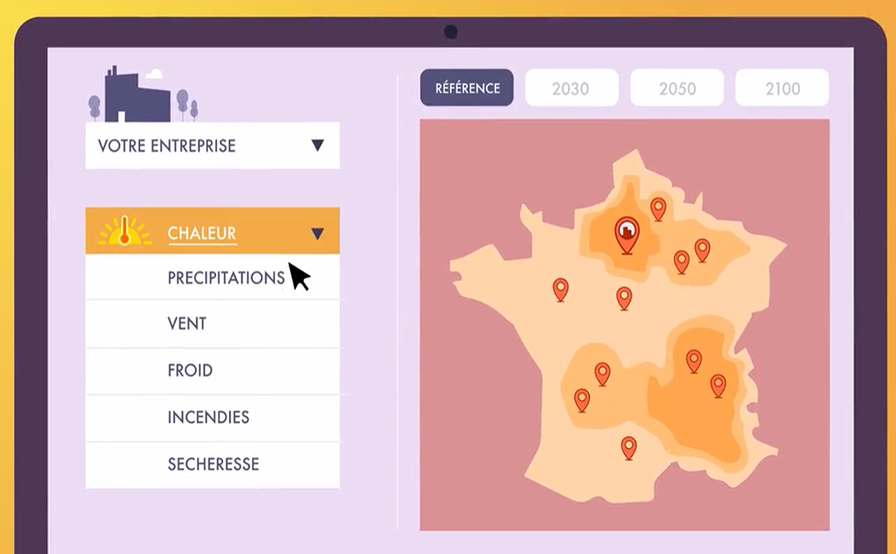 L’ODACC fournit aux entreprises une cartographie personnalisée de leurs expositions climatiques 