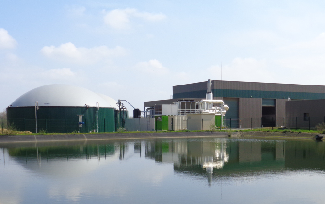 Une unité de production comme la centrale biogaz Vol-V de Montauban-de-Bretagne (Ille-et-Vilaine) nécessite 8 à 9 millions d’euros d’investissement.