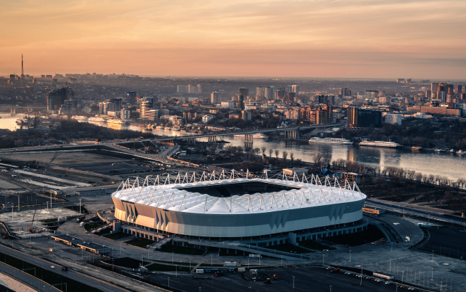 Le stade russe de Rostov-sur-le-Don est l'une des douze enceintes de la Coupe du monde 2018. Sa toiture est composée d’un matériau de l’entreprise iséroise SergeFerrari.