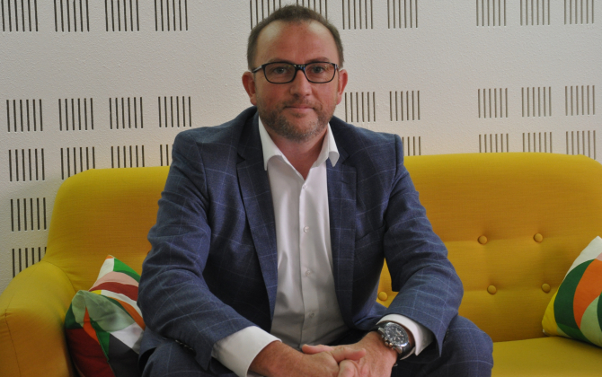 Jérôme Leleu, PDG de l'entreprise SimForHealth et président de French Tech Bordeaux.