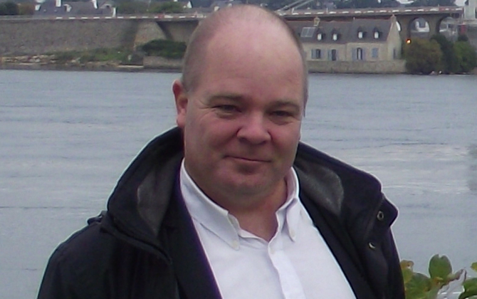 Yannick Bian, PDG de Chantier Bretagne Sud sur le site d'Etelium en ria d'Etel.