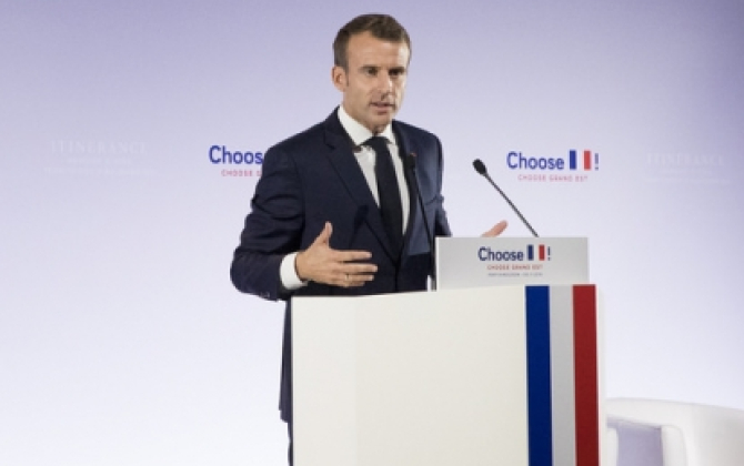 Le président Emmanuel Macron, le 5 novembre à Pont-à-Mousson, a conclu le sommet « Choose France Grand Est ».