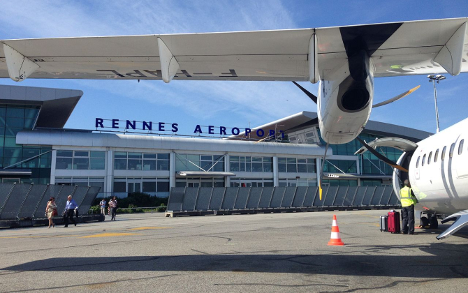 L'aéroport de Rennes.
