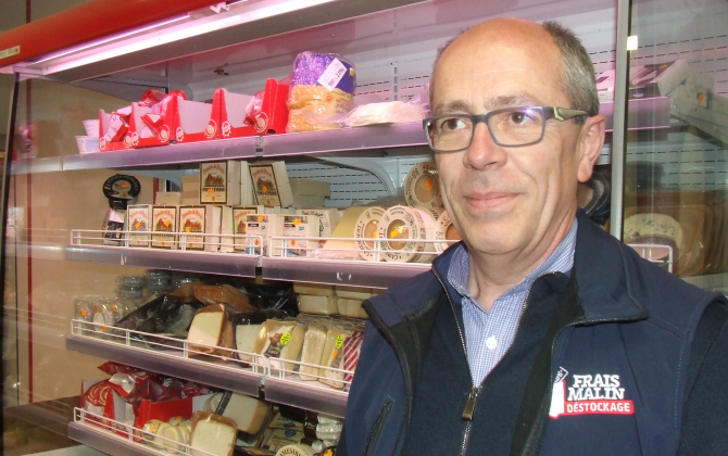Depuis 2012, Philippe Froger développe l'enseigne sarthoise de déstockage alimentaire Frais Malin.