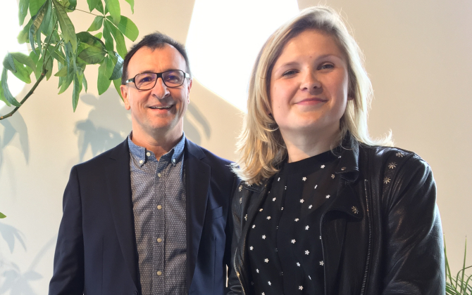 Cécilia Laurent, directrice générale adjointe de PRB et Philbert Corbrejaud, animateur de réseaux, viennent de crééer un cerle pour les enfants dirigeants d'entreprises familiales. 