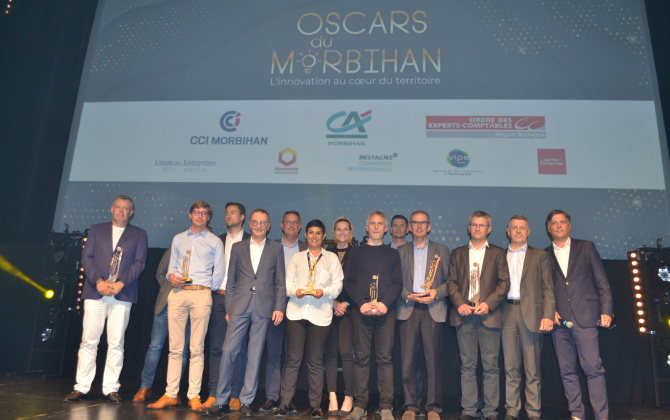 Les lauréats et partenaires 2019 des Oscars du Morbihan. 