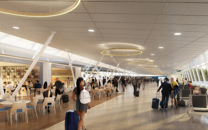 Restaurants et commerces viendront renforcer l'attractivité de l'aéroport lillois. 