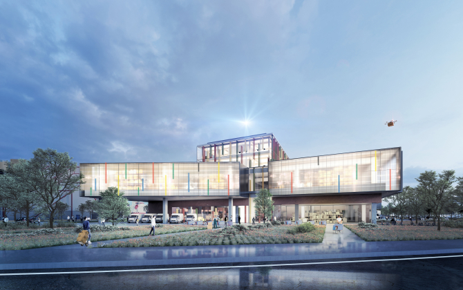 Vue 3D de l'Hôtel de Logistique urbaine qui verra le jour en 2022
