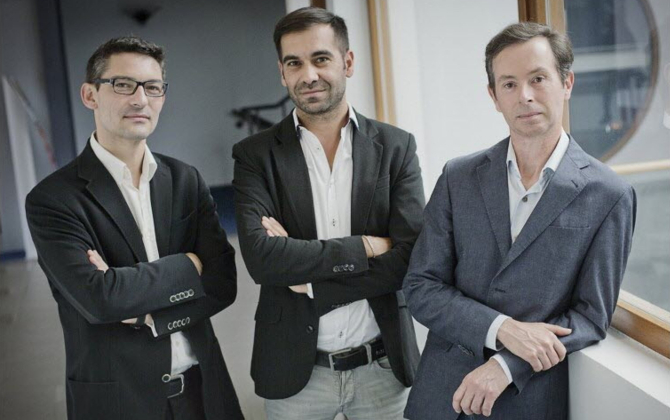 Le trio fondateur d’Harmonic Pharma (de gauche à droite), Stéphane Gégout, Arnaud Sinan Karaboga et Michel Souchet.