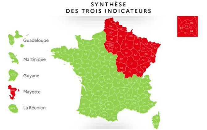 Etat des lieux de la situation sanitaire de la France le 7 mai 2020.