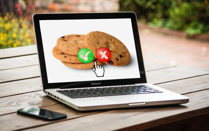 Des cookies affichés sur un écran d'ordinateur.