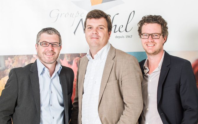 La troisième génération à la tête de l'entreprise Michel : Ludovic, Joachim et Matthias.