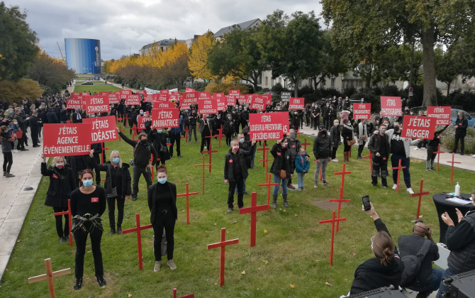 Manifestation du 22 octobre devant la Préfecture de Rouen