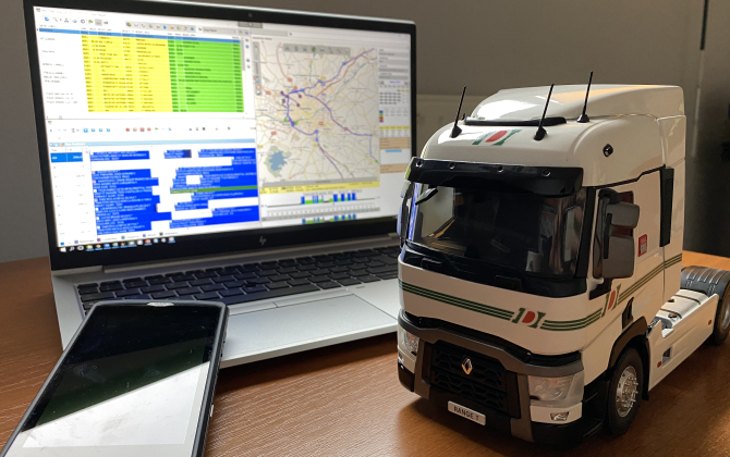 Le logiciel sur lequel travaillent au quotidien les exploitants du transporteur basé à Gétigné, en Loire-Atlantique.
