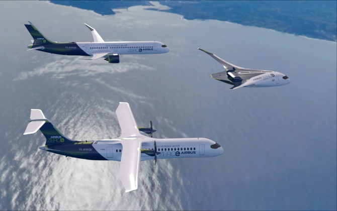 Airbus a dévoilé en septembre dernier ses trois concepts d'avions à hydrogène, dont les premiers vols sont espérés en 2035.