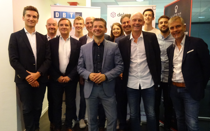 Les dirigeants du groupe DBT et du start-up studio Lumena se sont retrouvés à Metz pour officialiser la prise de participation du fabricant de bornes de recharge au sein de la start-up Delmonicos.