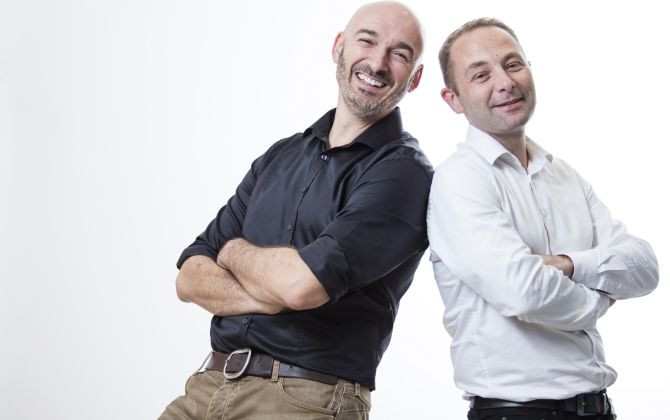 Emmanuel Mouton et Jérôme Fenwick, président et directeur technique de Synox.