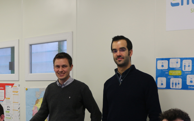 Christopher Franquet et Laurent Meyer, cofondateurs d’Entech Smart Energies à Quimper.