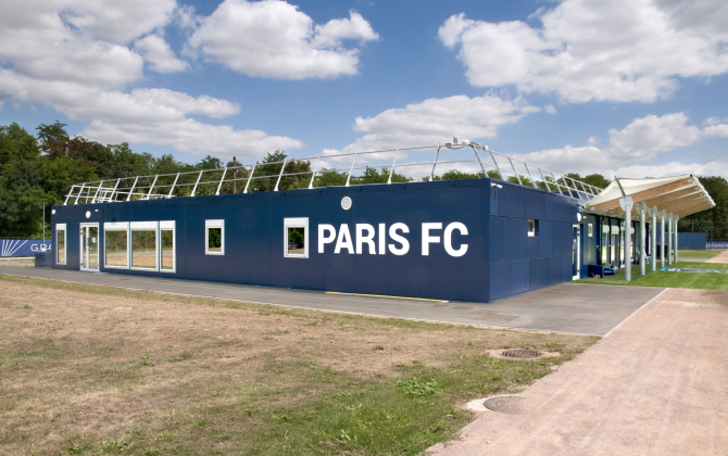 L’une des réalisations de l’entreprise pour le club de football, le Paris FC.