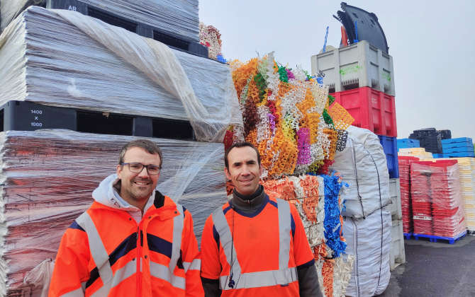 Pierre-Adrien Erismann et Christophe Siraudin, les nouveaux dirigeants de Cap Eco Recycling, une PME spécialisée dans le recyclage des plastiques industriels.