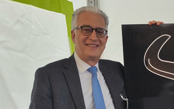 Didier Kayat, directeur général de Daher, présent lors de la pose de la première pierre de Shap’in, le centre d’innovation de Daher, à Saint-Aignan de Grand-Lieu.