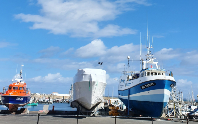 Le port de l’Herbaudière accueille déjà des entreprises spécialisées dans la construction, la maintenance et la réparation de bateaux.