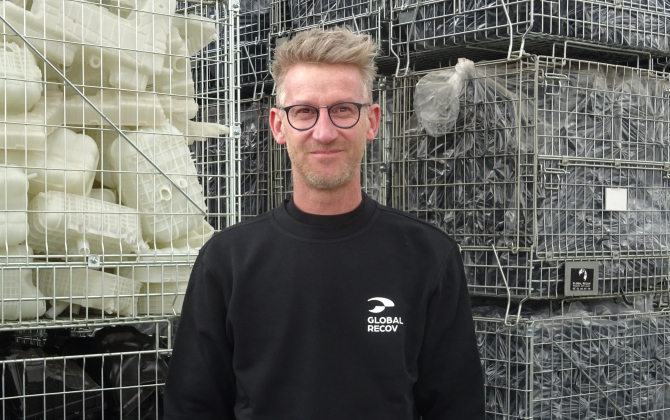 Nicolas Richard a créé Global Recov en 2013 et envisage d’atteindre 7 000 tonnes de plastiques recyclés et revalorisés chaque année.