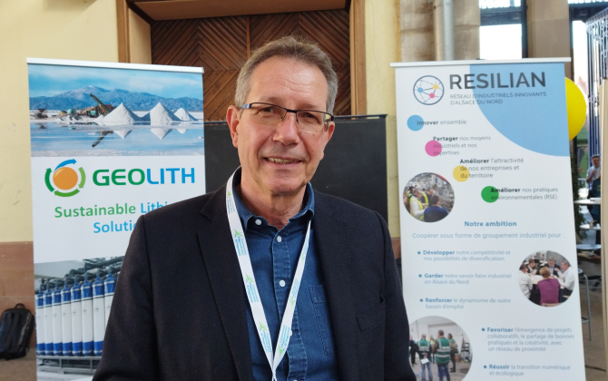 Didier Muschalle, le directeur des opérations, a présenté la solution de Geolith lors de l’évènement Plongez au cœur de l’industrie à Haguenau en mars 2022.