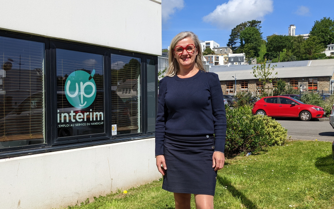 Patricia Lino est la responsable de l’agence brestoise de Up’Intérim, créée en 2020.
