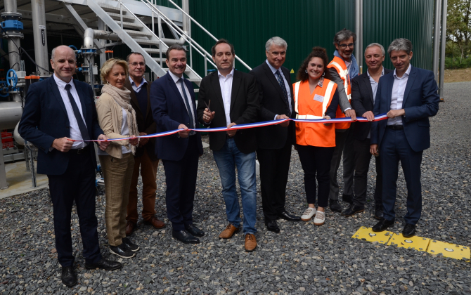 Élus et responsables d’Engie Bioz ont inauguré le site le 30 juin.