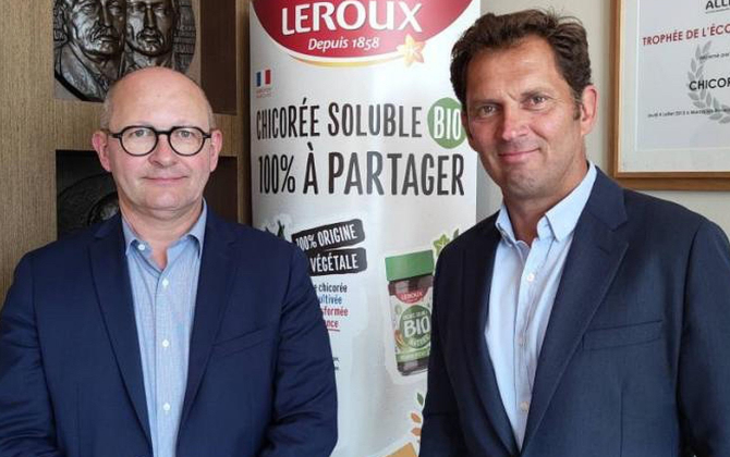 Ghislain Lesaffre (à droite) a repris 100 % du capital de l’entreprise familiale Leroux, dirigée par Olivier Hermand.