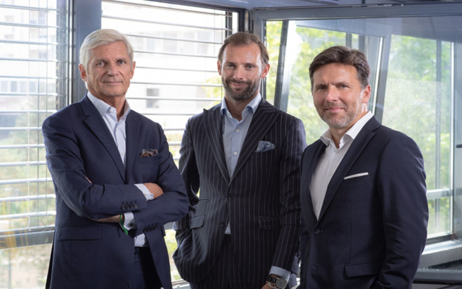 De gauche à droite : Michel Giboire, président du groupe Giboire, François Giboire et Olivier Biancarelli, directeurs généraux de l’activité promotion immobilière et aménagement.