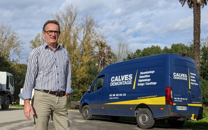 David Saliou vient de rependre l’entreprise Calves Démontage, à Hanvec.