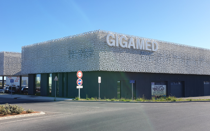 La pépinière d’entreprises Gigamed, située à l’entrée du parc d’activités économiques Héliopôle.