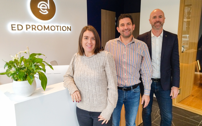Lucie Renault, Nicolas Thébault et Eric Dalibot (fondateur) forment l’équipe d’ED Promotion.