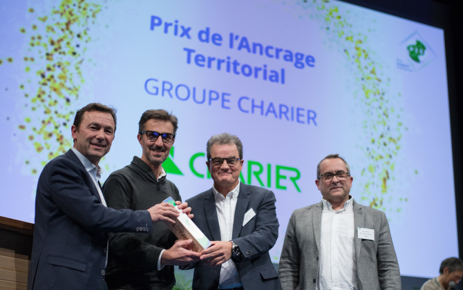 Prix ancrage territorial du PIE pour le groupe Charier.