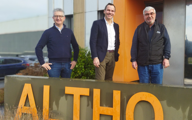 Christophe Monneraye, directeur industriel, Laurent Cavard, PDG, Olivier Sallé, directeur marketing et commercial, portent les projets de croissance d’Altho.