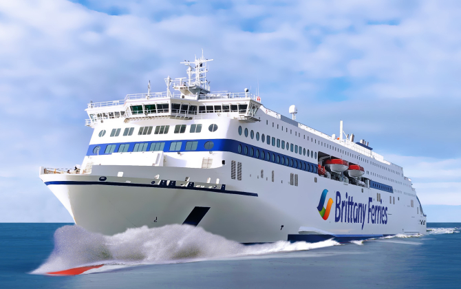 Le futur navire hybride de Brittany Ferries, le Saint-Malo devrait arriver d’ici 2025.