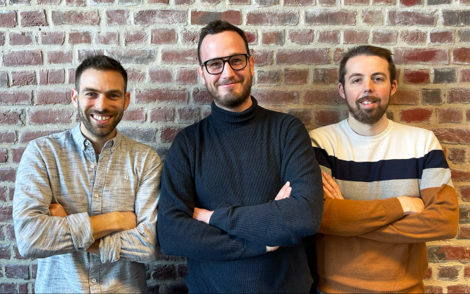 Vincent Pichon, Julien Bruitte et Alexandre Duquenoy (de gauche à droite), cofondateurs d’Origami Marketplace.