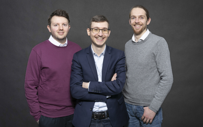 Pierre Rinaldi, Sylvain Forté et Florian Aubry ont cofondé SESAMm en 2014.