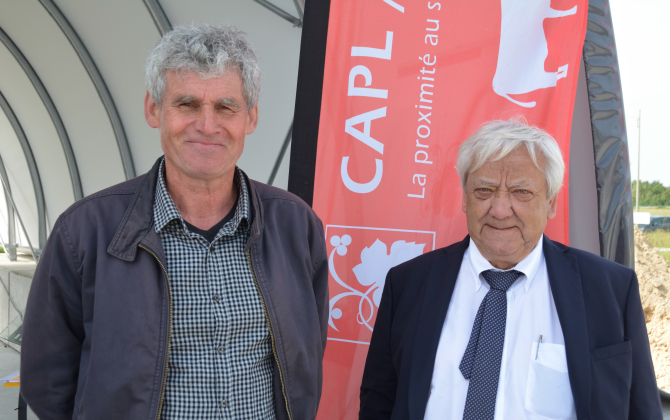 Christian Blet, président (à gauche) et Jean-Michel Mignot, directeur général de la CAPL développent une filière de quinoa et graines protéinées.