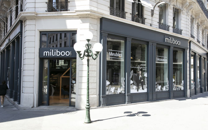 La boutique Miliboo de Lyon fait partie des trois points de vente que possède la marque en France.