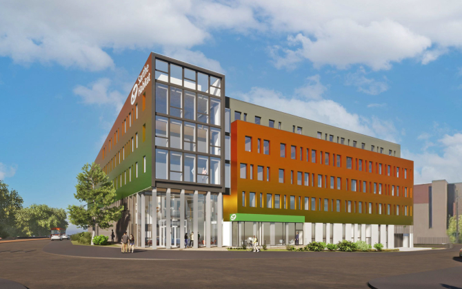 Le futur siège de Sarthe Habitat s’étendra sur 5 000 m2, sur quatre étages.