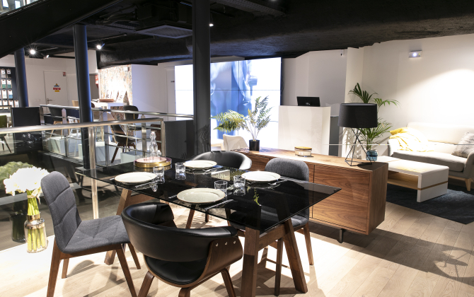 Miliboo a ouvert une boutique sur trois niveaux dans le quartier de la Madeleine à Paris en 2019.
