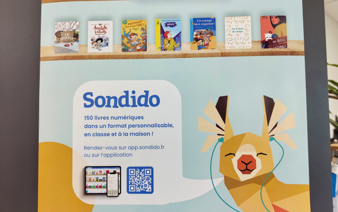 Mobidys, plateforme numérique Sondido pour les élèves dyslexiques de primaires.