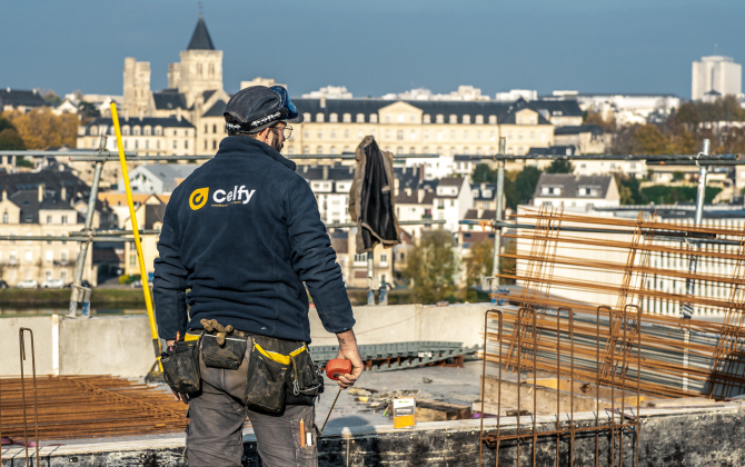 Parmi les gros chantiers décrochés par Celfy à Caen, le projet immobilier Cap 360.