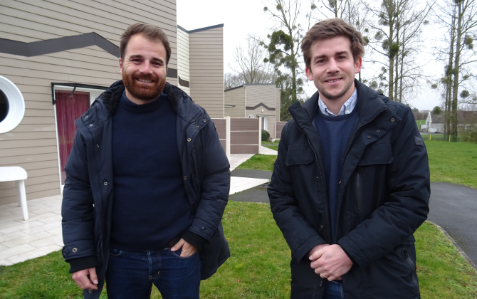 Tanguy Lequiller (à gauche) et Victor Baduel sont à la tête de Meilleurs Voisins, qui veulent créer 20 auberges de seconde jeunesse d’ici 2027.