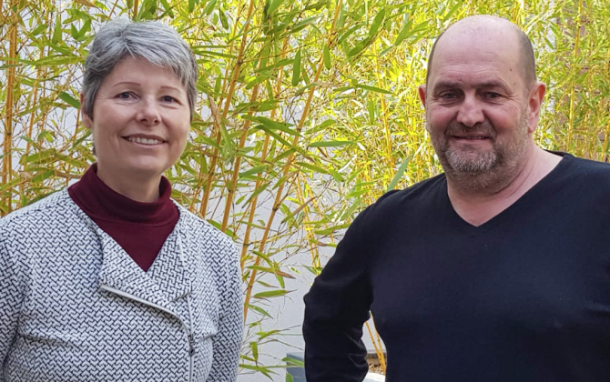 Tania Meyer, directrice du pôle Entreprise adaptée de l'Adapei Papillons blancs d’Alsace, et Jean-Marc Patouret, directeur du groupe de services informatiques Acesi, ont décidé de cofonder VIT-EA.