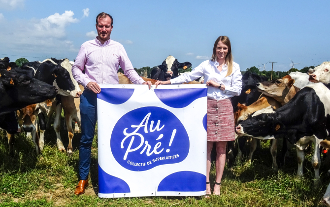 Anne Le Meur et Victor Étienne travaillent depuis trois ans sur ce concept de transformation du lait baptisé Au Pré !