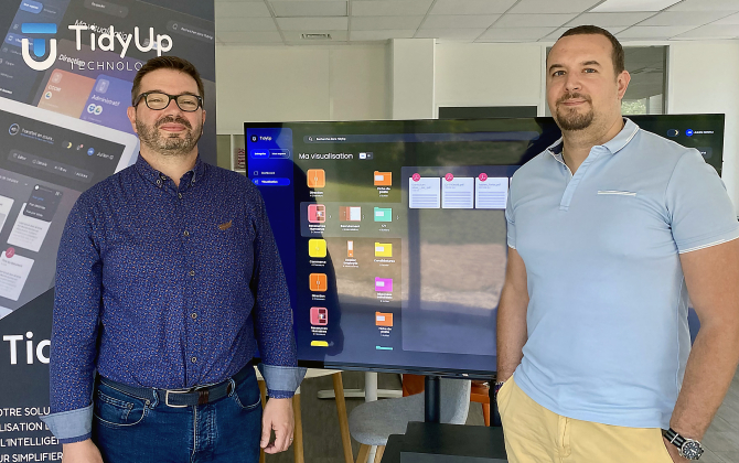 Leonard Cox (à gauche) et Julien Gentili sont deux des sept cofondateurs de TidyUp Technologies.